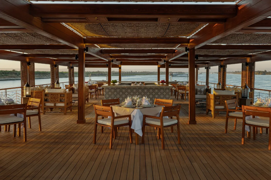 Sun deck of the Jaz Elite Senator Nile Cruise Nile cruise